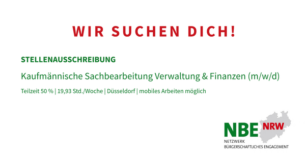Stellenausschreibung Kaufmännische Sachbearbeitung Verwaltung & Finanzen (m/w/d)